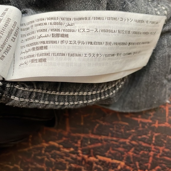 Abercrombie & Fitch Black Jeans Size 0 W25 - Picture 7 of 7